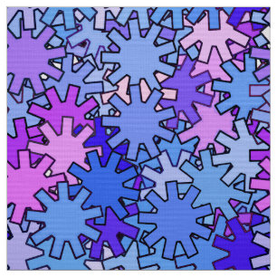 Moderna geometriska växlar, blå, violett och orkid tyg