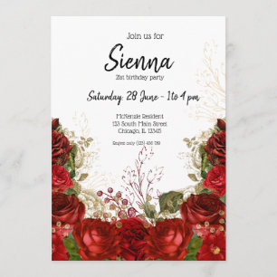 Moderna Glam Chic Blommor för alla tillfällen Inbjudningar