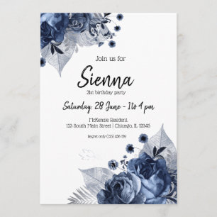 Moderna Glam Chic Blommor för alla tillfällen Inbjudningar