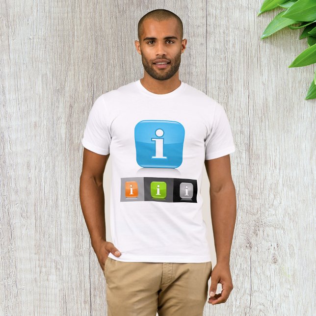 Moderna Glänsande Informationssymboler T Shirt (Skapare uppladdad)