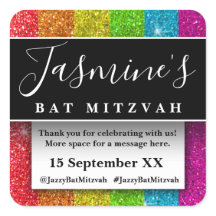 Moderna glitterfödelsedagsfestfavor Tack så mycket