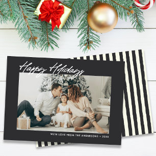 Moderna God Jul Anpassad Meddelande & Foto