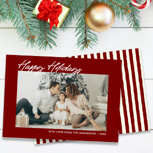 Moderna God Jul Anpassad Meddelande & Foto