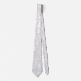 Moderna grått- och vitFleur brudgummar Slips