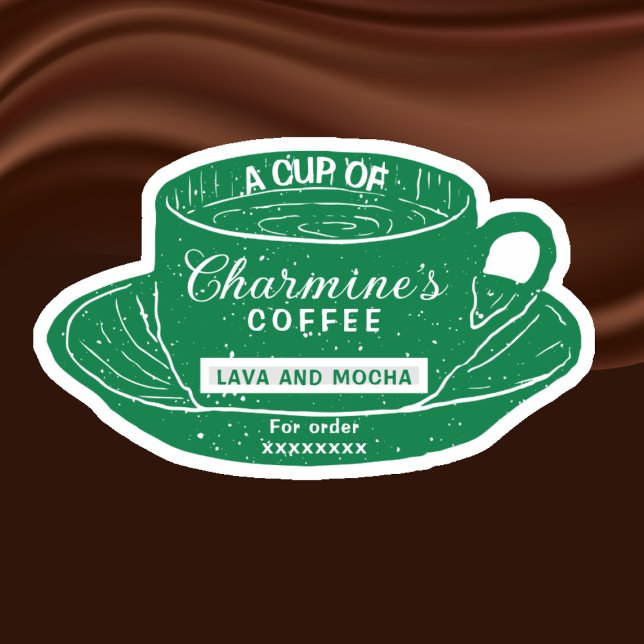 Moderna gröna dekaler för kaffekoppar (Skapare uppladdad)