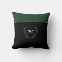 Moderna gröna hjorthornmonogram