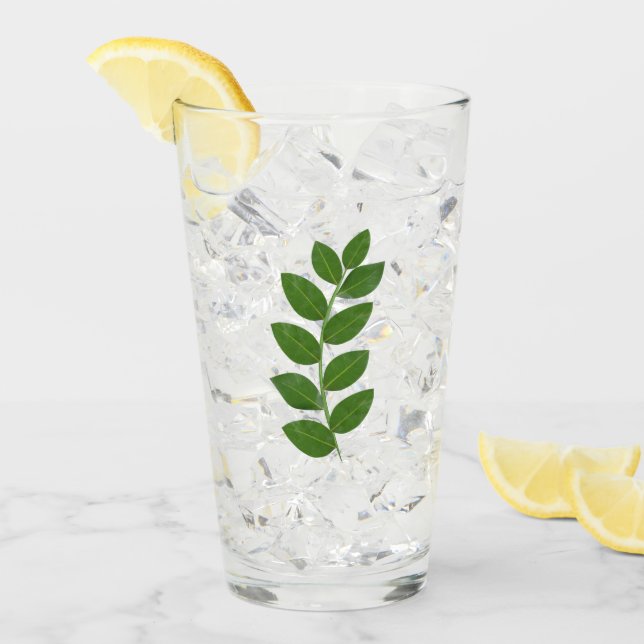 Moderna gröna lagerblad glaskopp (Framsida Ice)