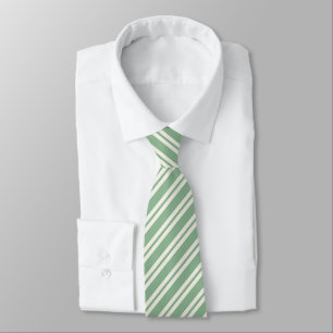 Moderna gröna och vita ränder slips