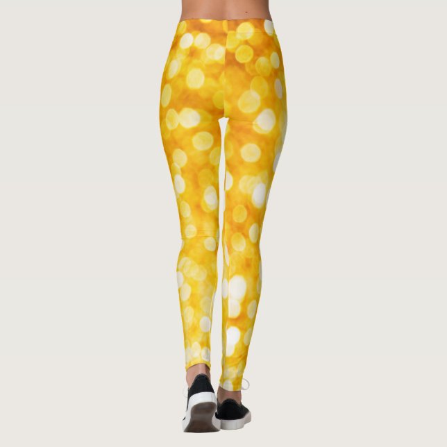 Moderna Guld Bokeh Leggings (Baksida)