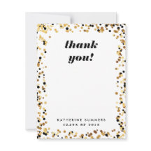 Moderna guld- kort för konfettistudententack