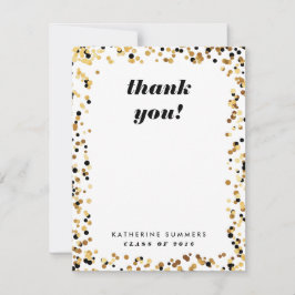 Moderna guld- kort för konfettistudententack