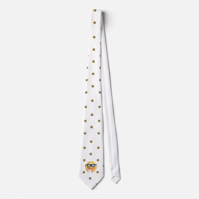 Moderna gulddots ,Emoji-ansikte Slips (Framsida)