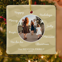 Moderna gyllene julönskningar Familjefoto