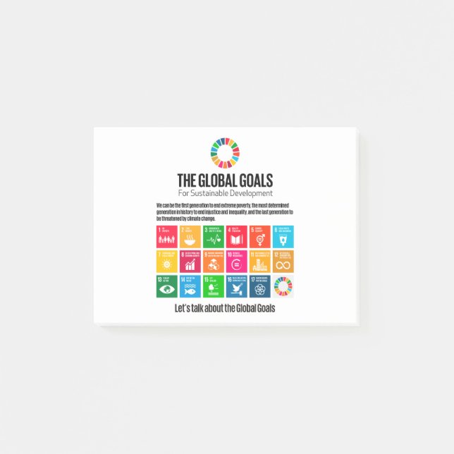 Moderna hållbarhetsmål för Trendiget - inspiration Post-it Block (Framsida)