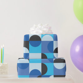 Moderna halvcirklar i mitten av århundradet blå Tu Presentpapper