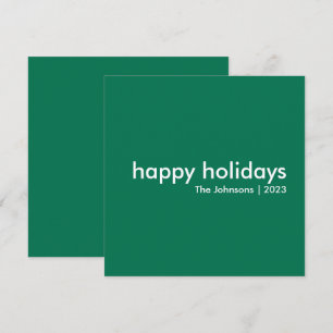 Moderna Helgdagar   Minimalistisk Grönt för jul i  Julkort