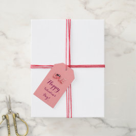 MODERNA HJÄRTA RÖDA VALENTINSDAG PRESENTETIKETT