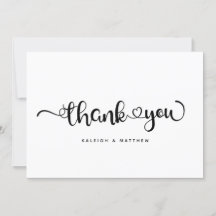Moderna hjärtan Brush Script Modern Bröllop