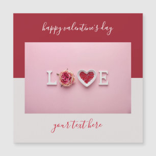 Moderna hjärtan färgblock Välkomst Valentine magne