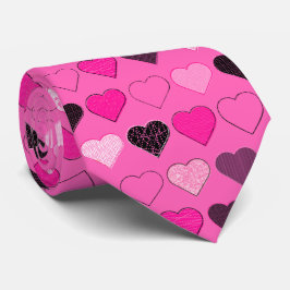 Moderna hjärtan i rosa Mid Century Slips