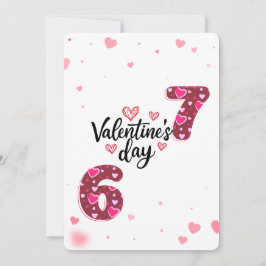 Moderna hjärtmönstersiffror Alla hjärtans dag häls Julkort