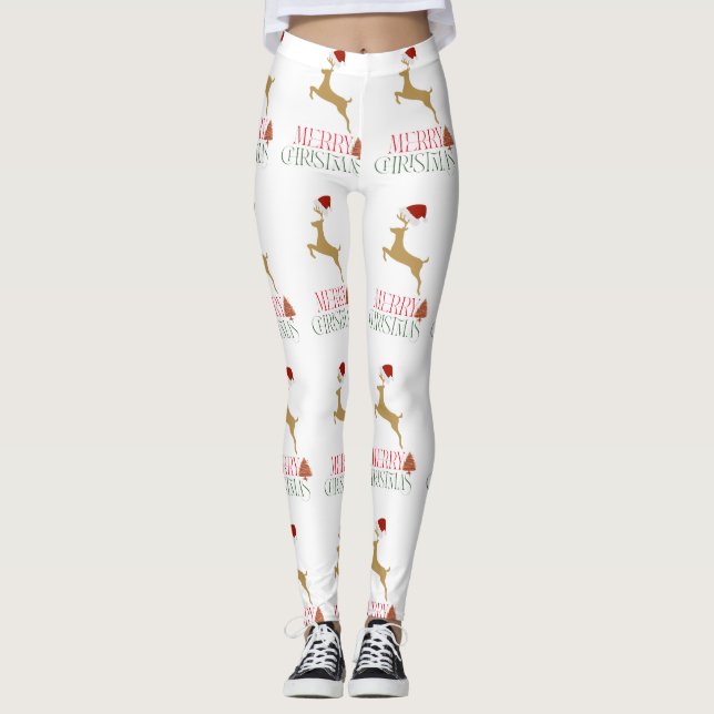 Moderna högtidsleggings jul leggings (Framsida)