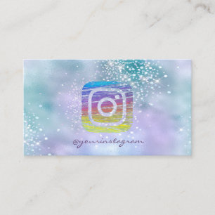 Moderna Holografiska Diamanter Instagram Sociala M Visitkort