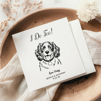 Moderna hundbröllops cocktail servetter