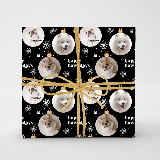 Moderna husdjursfotoornament Anpassad julförpackni Presentpapper (Skapare uppladdad)