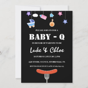 moderna inbjudningar till bbq baby shower