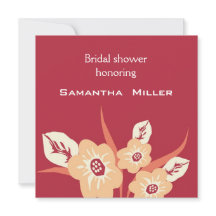 Moderna inbjudningskort för möhippan:: Rött