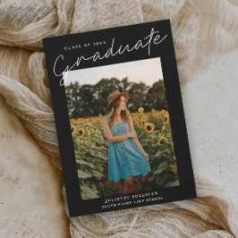 Moderna inbjudningskort med enkelt foto för examen