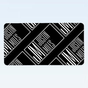 Moderna initialer med namnmonogrammönster adressetikett