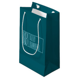 Moderna initialer & namn | Mörk teal & Ljusblå