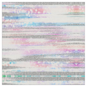 Moderna Iridescent & Silver Glitter Strokes Rand Tyg