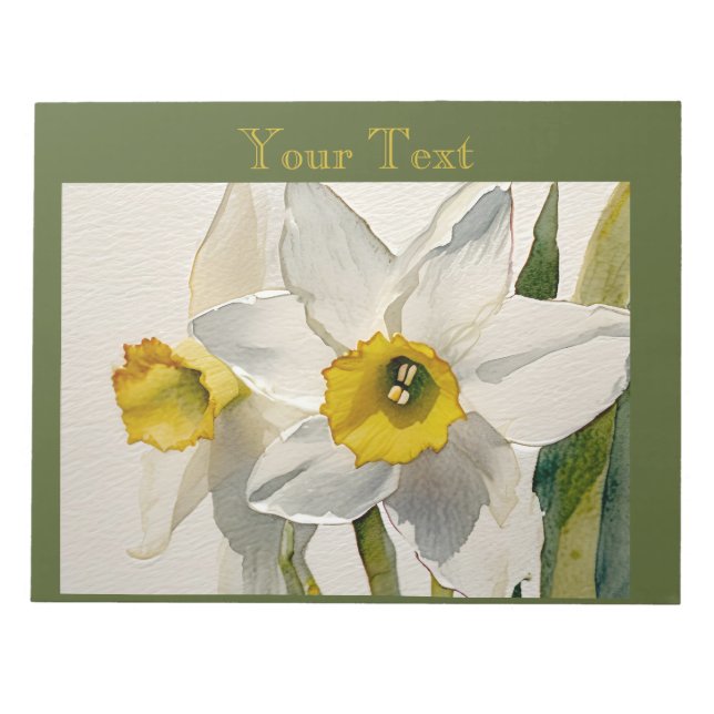 Moderna Iris Akvarell Blommor Anteckningsblock (Framsida)