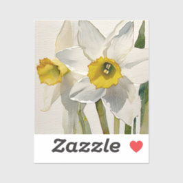 Moderna Iris Akvarell Blommor Klistermärken