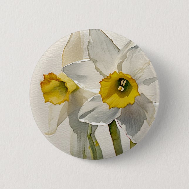 Moderna Iris Akvarell Blommor Knapp (Framsida)