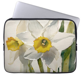 Moderna Iris Akvarell Blommor Laptop Fodral