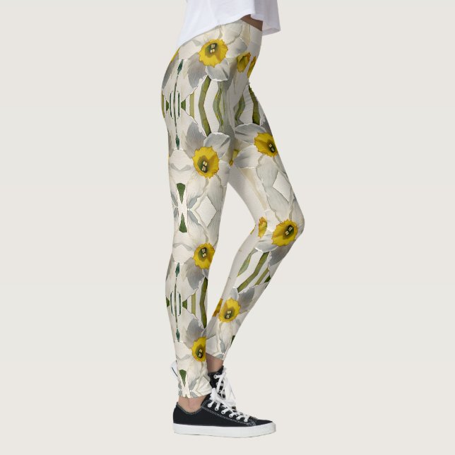 Moderna Iris Akvarell Blommor Leggings (Höger)