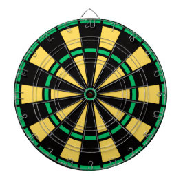 Moderna Jamaicafärger Svart Grönt och Guld Darttavla