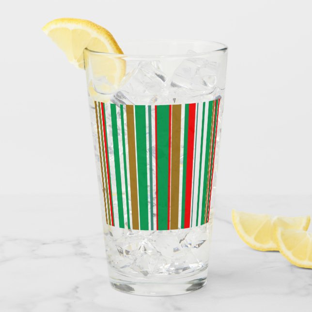 Moderna julhelgsränder glas (Framsida Ice)