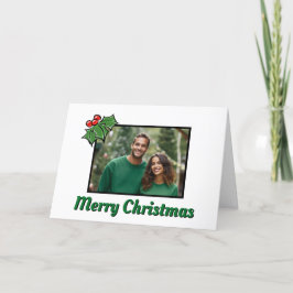 Moderna julhönsblad bär julmall helgkort