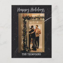 moderna julkort för mörk grönt elegant helg vykort