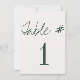 Moderna kalligrafi Bordskort för bröllop