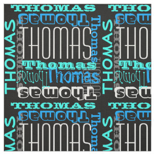 Moderna kända Collageunge-/pojkeblått Tyg