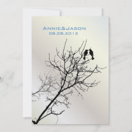 moderna kärlekfåglar rustikt landshochzeit inbjudningar