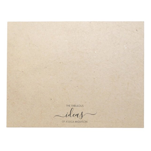 Moderna kartongidéer namn pappra papp anteckningsblock (Framsida)