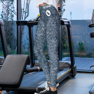 Moderna kattälskare husdjursmamma anpassade blå je leggings