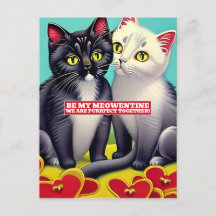 Moderna Katters Meowentinska Alla Hjärtans Dag